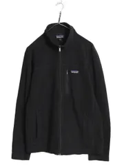 パタゴニア マイクロD フリース ジャケット メンズ M 古着 15年製 アウトドア フルジップ ロンT 長袖 Tシャツ ハイネック ブルゾン 黒 薄手