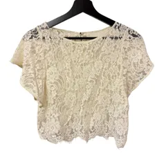 C425 CLEAR IMPRESSION（クリアインプレッション）総レースブラウス アイボリー サイズ1