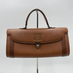 Burberrys（バーバリーズ）ヴィンテージ レザーハンドバッグ ブラウン ノバチェック裏地