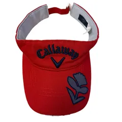 C425 Callaway キャロウェイ ゴルフ サンバイザー レッド フリーサイズ