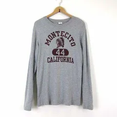 チャンピオン CHAMPION Tシャツ カレッジ カットソー ロンT 長袖 L 杢 ダークグレー エンジ 国内正規品 美品