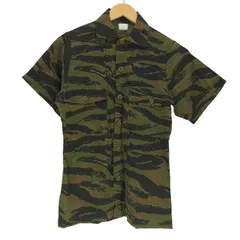 ユーズドフルギ USED古着 WINFIELD社製 タイガーカモ半袖シャツ メンズ  13 1/2