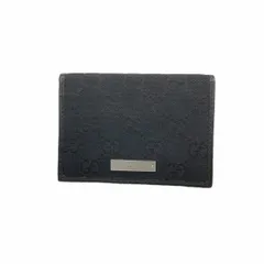 【6bc3838-k】グッチ パスケース GGキャンバス 112727 キャンバス ブラック シルバー金具【中古】メンズ レディース ユニセックス