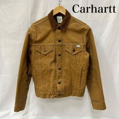 Carhartt デトロイトジャケット レザーパッチ ブラウン 茶 ボーイズ 