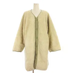 ALPHA INDUSTRIES アルファインダストリーズ リバーシブル キルティング ボア コート ロング 中綿 M アイボリー カーキ /AT ■OS