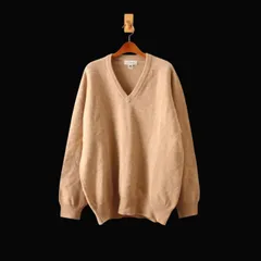 L.L.Bean エルエルビーン 80s Vネック ニット アイルランド製 ベージュ L （w-1620128）