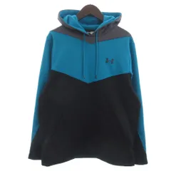 アンダーアーマー UNDER ARMOUR プルオーバー パーカー 裏起毛 グレー ブルー ブラック M ■ECT