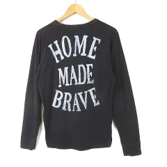 ディーゼル DIESEL Tシャツ ロンT ロゴ プリント クルーネック 長袖 M 黒 ブラック 白 ホワイト 国内正規品