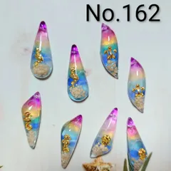 レジン　カボション　ハンドメイド　海塗り　穴あきパーツ　オリジナルパーツセット　No.162