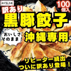 《《沖縄専用ページ》》🆕新発売🆕 【訳あり】黒豚餃子 100個 50個入り×2袋 九州産黒豚 青森県産にんにく使用 神戸餃子楼 工場直販 冷凍生餃子 生姜 鍋 蒸し餃子 食品 B品 常備菜 まとめ買い たくさん 冷凍食品 業務用 飲食店
