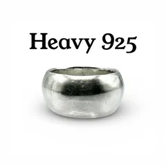 【抜群の重厚感】シンプル プレーン Silver 925 刻印 90s Vintage Design Ring シルバー ヴィンテージ デザイン リング 18号 ワイド 大ぶり メンズ