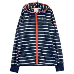 サイズ：LL LE COQ GOLF ルコックゴルフ  ジップパーカー ジャケット ボーダー柄 ネイビー系 [240101553128] ゴルフウェア レディース ストスト