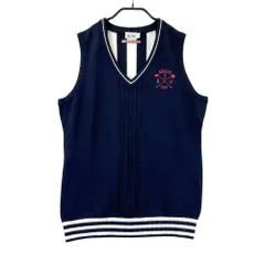 サイズ：L ADIDAS GOLF アディダスゴルフ  ニットベスト ストライプ柄 ネイビー系 [240101553142] ゴルフウェア レディース ストスト