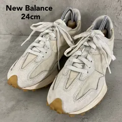 New Balance ニューバランス MS327KC1 327 ホワイト 白 24cm スニーカー ローカット レトロ ランニング シューズ ゴム底 ガムソール ビッグロゴ 24.0cm スエード キャンバス 希少 レア 完売品 定番 ★ ■■