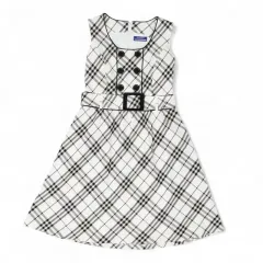 バーバリー ブルーレーベル ホワイト ノバ チェック ベルト付き ワンピース