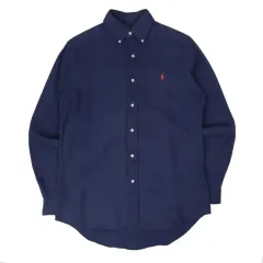 ポロ ラルフローレン ネイビー リネン シャツ