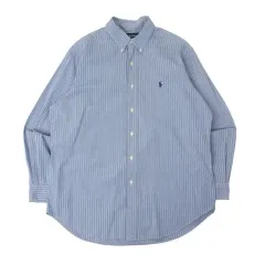 ポロ ラルフローレン ライト ブルー ストライプ クラシックフィット シャツ