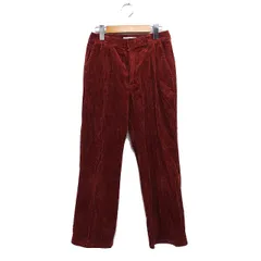 グリーンレーベルリラクシング ユナイテッドアローズ green label relaxing コーデュロイ ストレート パンツ 無地 コットン 綿 36 テラコッタ /FT15
