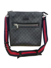 GUCCI グッチ GGスプリーム ショルダーバッグ メッセンジャーバッグ シェリーライン ブラック 474137