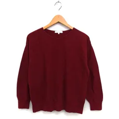 グローバルワーク GLOBAL WORK ニット セーター Vネック リブ コットン混 ワイド ハイゲージ 長袖 L 赤 レッド /NT32