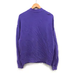 ロデオクラウンズ Rodeo Crowns トレーナー 無地 シンプル 切替リブ 長袖 丸首 コットン 綿 F パープル 紫 /HT10