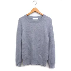 グリーンレーベルリラクシング ユナイテッドアローズ green label relaxing ウール混 ニット セーター 長袖 丸首 無地 M グレー 灰 /FT26