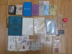 ヴィンテージ ダイアリーデコ 用品 まとめ (ダイアリー ステッカー メモ帳 背景地)