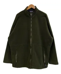 パタゴニア PATAGONIA 90s 90's USA製 94年製 フルジップ フリースジャケット シンチラジャケット オリーブ 21080 XL ジャケット グリーン 101MT-5826