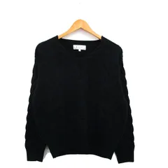 ロペピクニック ROPE Picnic ニット セーター 長袖 ケーブル編み Vネック シンプル 38 ブラック 黒 /KT32