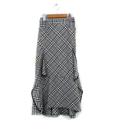 レディアゼル REDYAZEL フレア スカート ロング チェック M グレー 灰 /KT24