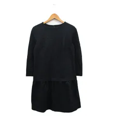 23区 オンワード樫山 ワンピース 膝丈 長袖 ウール シンプル 38 チャコールグレー /KT33