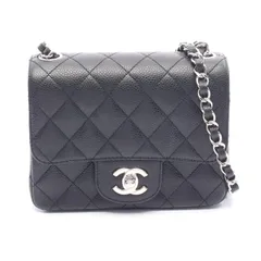 シャネル CHANEL ショルダーバッグ ミニマトラッセ ブラック レザー カーフ（牛革） ミニマトラッセ チェーンショルダー レディース Used A