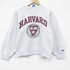 M/古着 チャンピオン champion 長袖 スウェット メンズ 90年代 90s ハーバード クルーネック 薄グレー 霜降り 26jan06