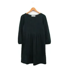 クチュールブローチ COUTURE BROOCH ワンピース 膝丈 長袖 シンプル 38 グリーン 緑 /KT12