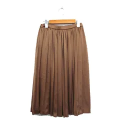 アンタイトル UNTITLED プリーツ スカート ロング シンプル 1 ブラウン 茶 /KT1