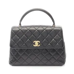 シャネル CHANEL ハンドバッグ マトラッセ ブラック ラムスキン（羊革） マトラッセ ハンドバッグ レディース Used A