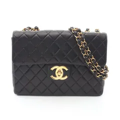 シャネル CHANEL ショルダーバッグ デカマトラッセ30 シングルフラップ ブラック ラムスキン（羊革） デカマトラッセ チェーンショルダー レディース Used A
