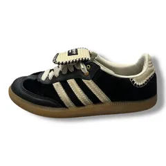 参考上代27,500円 adidas × Wales Bonner Samba Pony Tonal Low サンバポニートロー ローカットスニーカー シューズ アディダス ウェールズボナー コラボ IE0580 ブラック 24㎝ 1456A1