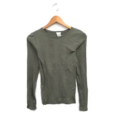 ギャルリーヴィー GALERIE VIE トゥモローランド ニット セーター 長袖 コットン シンプル S カーキ /KT2