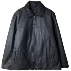 古着 MONTEDORO 中綿入り スイングトップタイプ レザーブルゾン メンズL相当/eaa616803