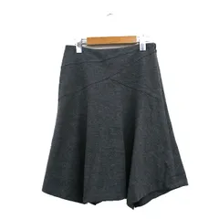 クードシャンス CdeC COUP DE CHANCE フレア スカート 膝丈 ウール シンプル 38 グレー 灰 /KT2