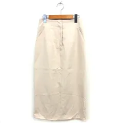 ナチュラルクチュール natural couture ナロー スカート マキシ丈 スリット 無地 シンプル F ベージュ /NT18