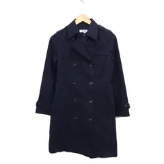 ナチュラルビューティーベーシック NATURAL BEAUTY BASIC トレンチコート アウター ミドル丈 ライナー 無地 S ネイビー 紺 /FT16