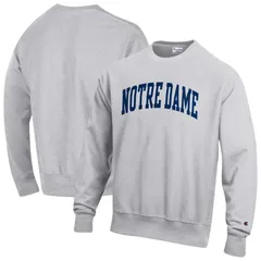 チャンピオン メンズ トップス Tシャツ スウェット フリース Mens Champion Gray Notre Dame Fighting Irish Reverse Weave Fleece Sweatshirt Ntd Grey グレー