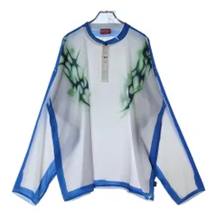 DIESEL (ディーゼル) T-Olavi-A-Ser-Graffiti-Jap Long-Sleeve グラフィックデザインロングスリーブ 長袖Tシャツ ホワイト/ブルー P015960SPDH