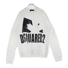 DSQUARED2 (ディースクエアード) 21AW フロントロゴプリントスウェットトレーナー ホワイト S74GU0533 S25030