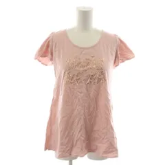 バーバリー ロンドン BURBERRY LONDON カットソー Tシャツ 38 ピンク ロゴプリント 半袖 /RR