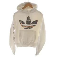 アディダスオリジナルス adidas originals パーカー プルオーバー S 白 ホワイト 長袖 ロゴプリント /AN78 ■MA