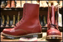 【表記11 未使用 ENGLAND製】Dr.Martens ドクターマーチン 1490 10ホール ブーツ オックスブラッド チェリーレッド ブーツ HOPESMORE【GB267】