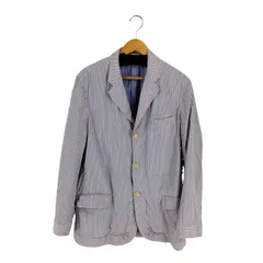 コムデギャルソンオム COMME des GARCONS HOMME 田中オム 製品洗い ストライプ コットン 3B テーラードジャケット メンズ JPN：M 